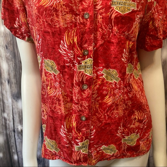 Harley Davidson Button Down Top - Picture 3 of 10
